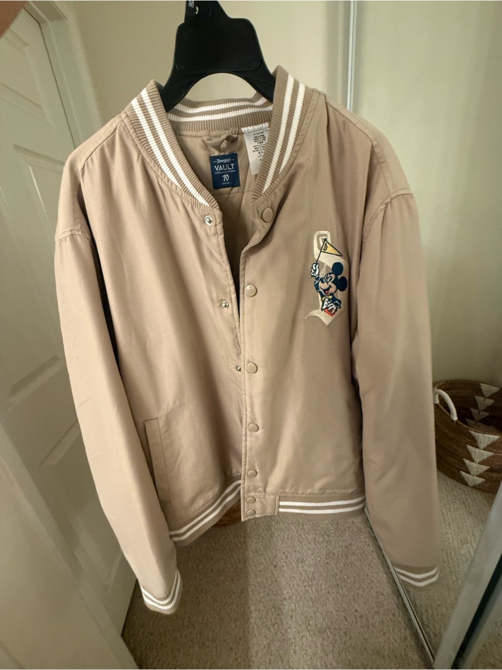 Disneyland|70th Anniversary Vault Collection Mickey Varsity Jacket|Size Medium